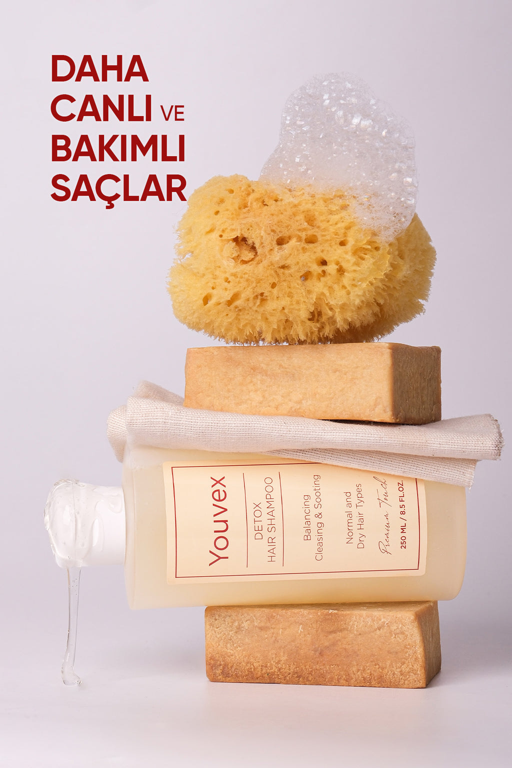 Youvex Normal ve Kuru Saçlar İçin Detox Bakım Şampuanı
