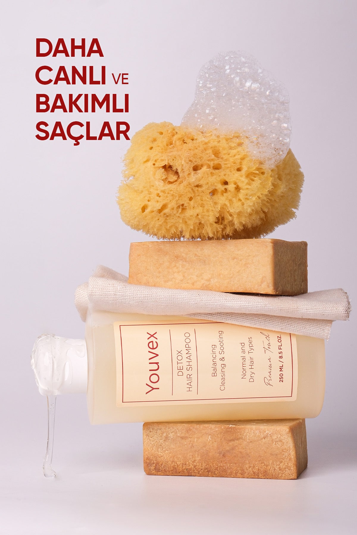 Youvex Normal ve Kuru Saçlar İçin Detox Bakım Şampuanı