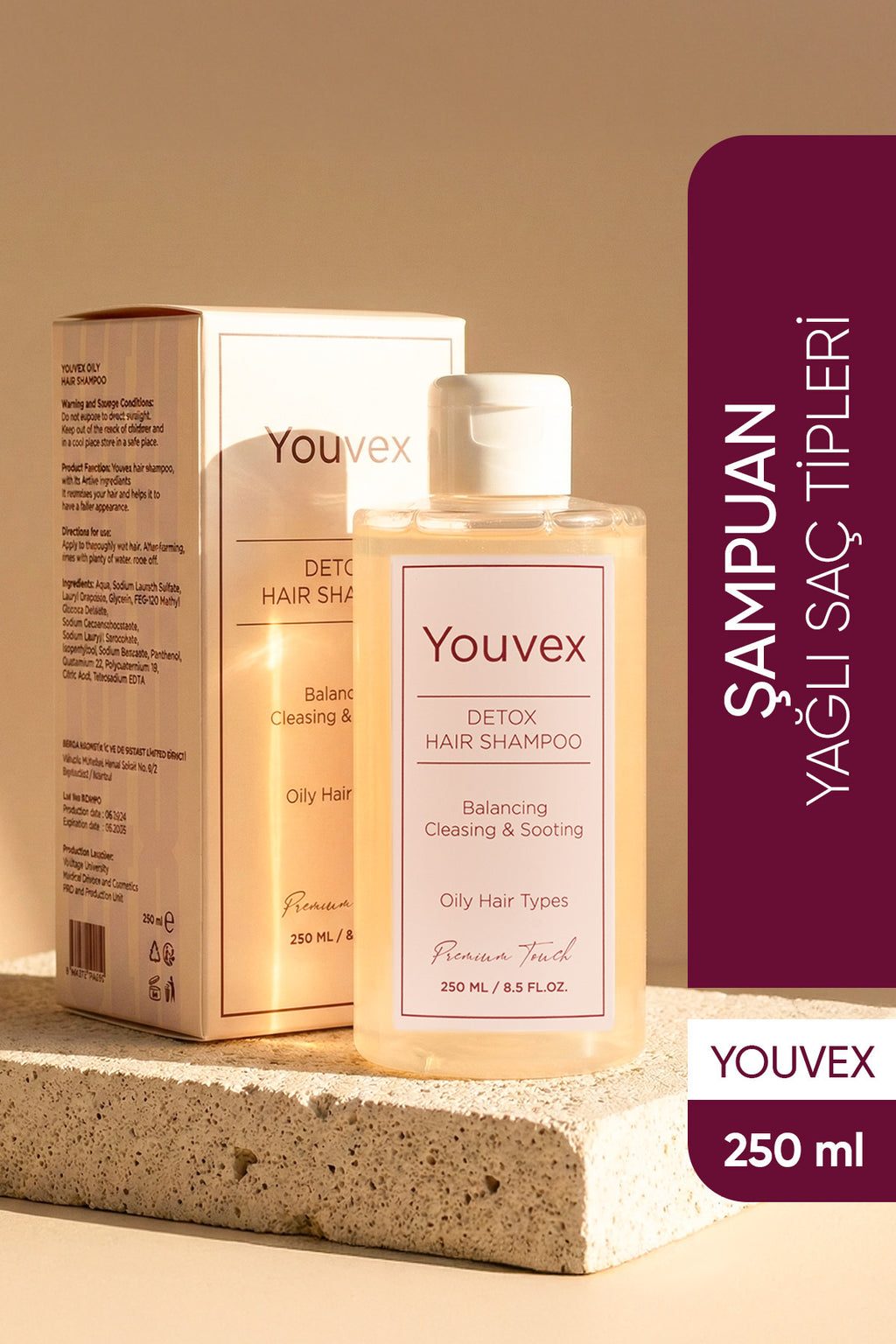 Youvex Yağlı Saçlar İçin Detox Bakım Şampuanı