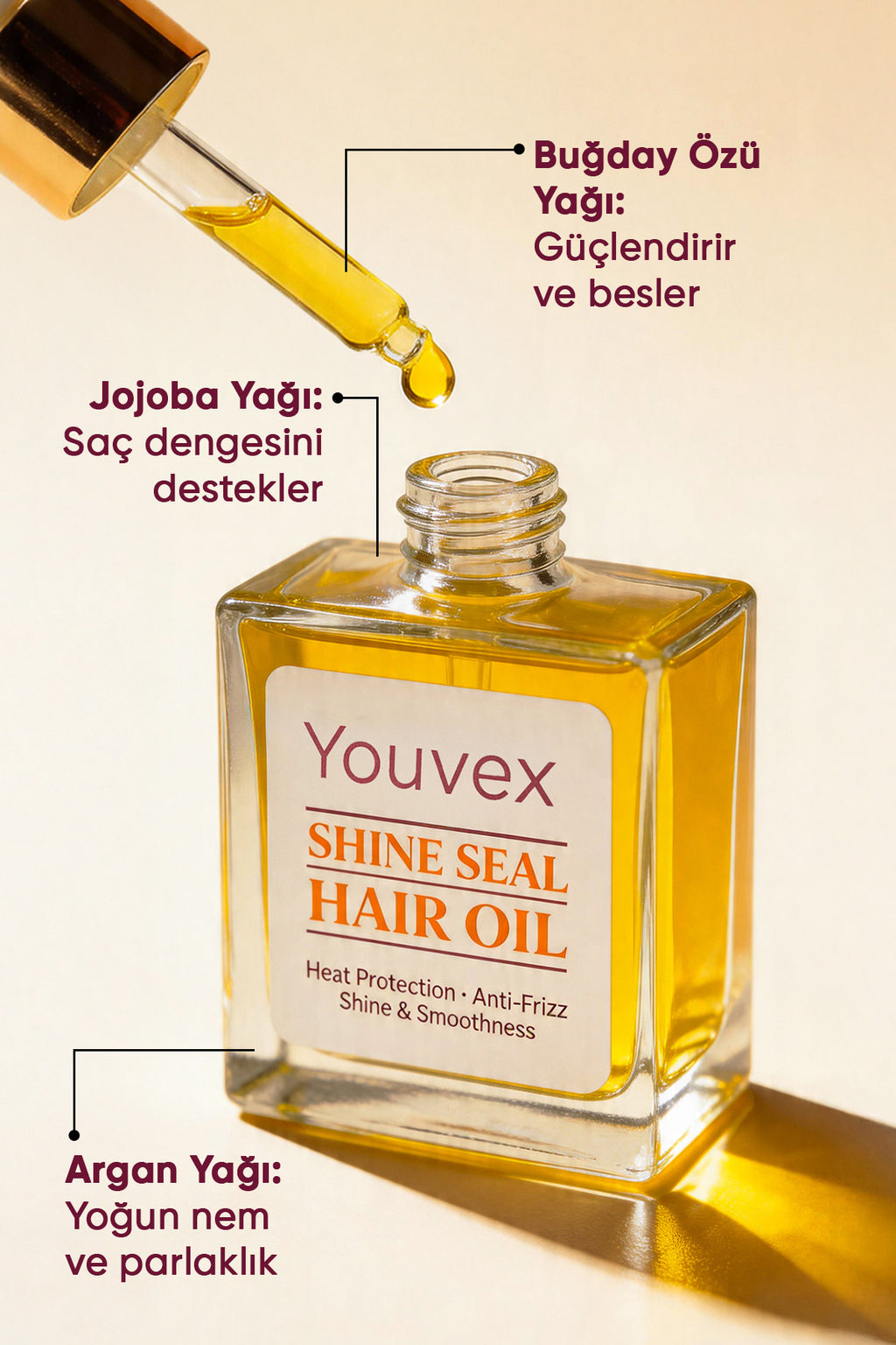 Youvex Shine Seal Saç Bakım Yağı