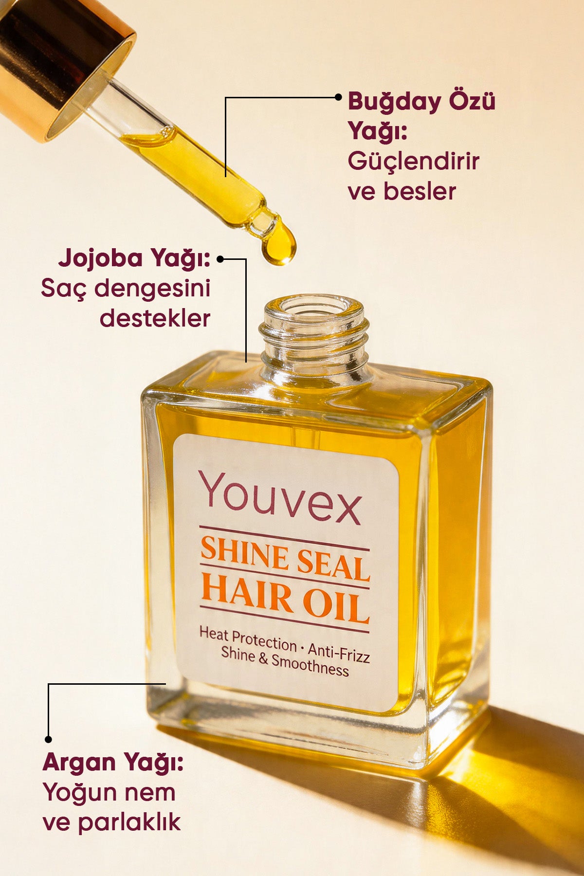 Youvex Shine Seal Saç Bakım Yağı
